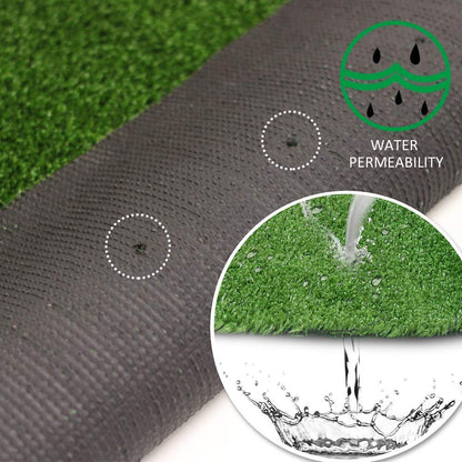 GL Artificial Grass Mats Lawn Carpet Customized Sizes, Synthetic Rug Indoor Outdoor Landscape, Fake Faux Turf for Decor 9FTX17FT(153 Square FT)