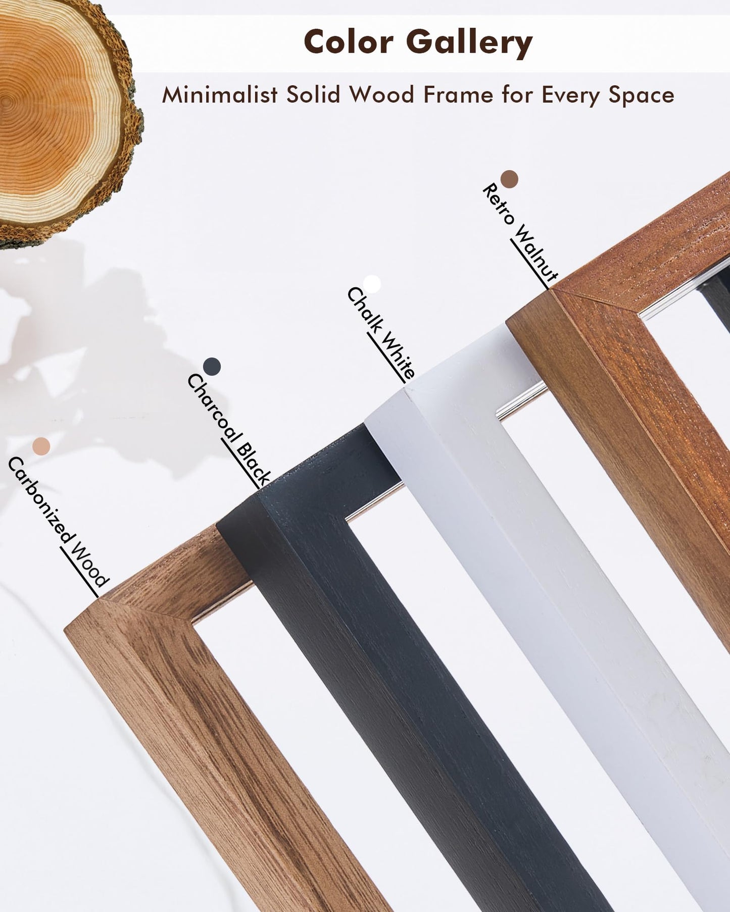 DLQuarts 5x7 Floating Picture Frames for 4x6/3.5x5 Photos, 2-Pack Solid Wood Double Polished Glass Floating Frame for Wall & Tabletop, Postcards and Any Size Photo up to 5x7 Display, Dark Walnut