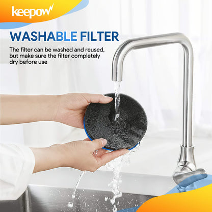 KEEPOW Febreze Vacuum Filter Compatible with Bissell Cleanview & PowerGlide Pet Vacuum, 3 Pack, Part #12141