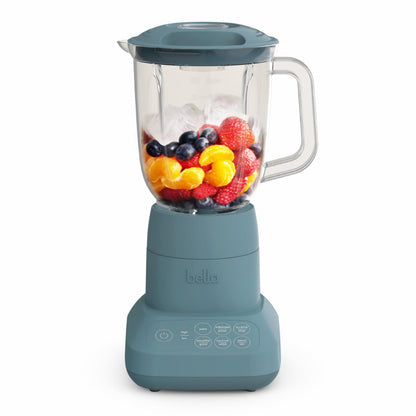 bella 10 Speed Countertop Blender, Juicer & Smoothie Maker, Fits-anywhere™ Kitchenware, Slim Flip & Store Design, Dishwasher Safe 48oz Capacity Pitcher & Lid, Stainless Steel Blade, 450 Watt, Oatmilk