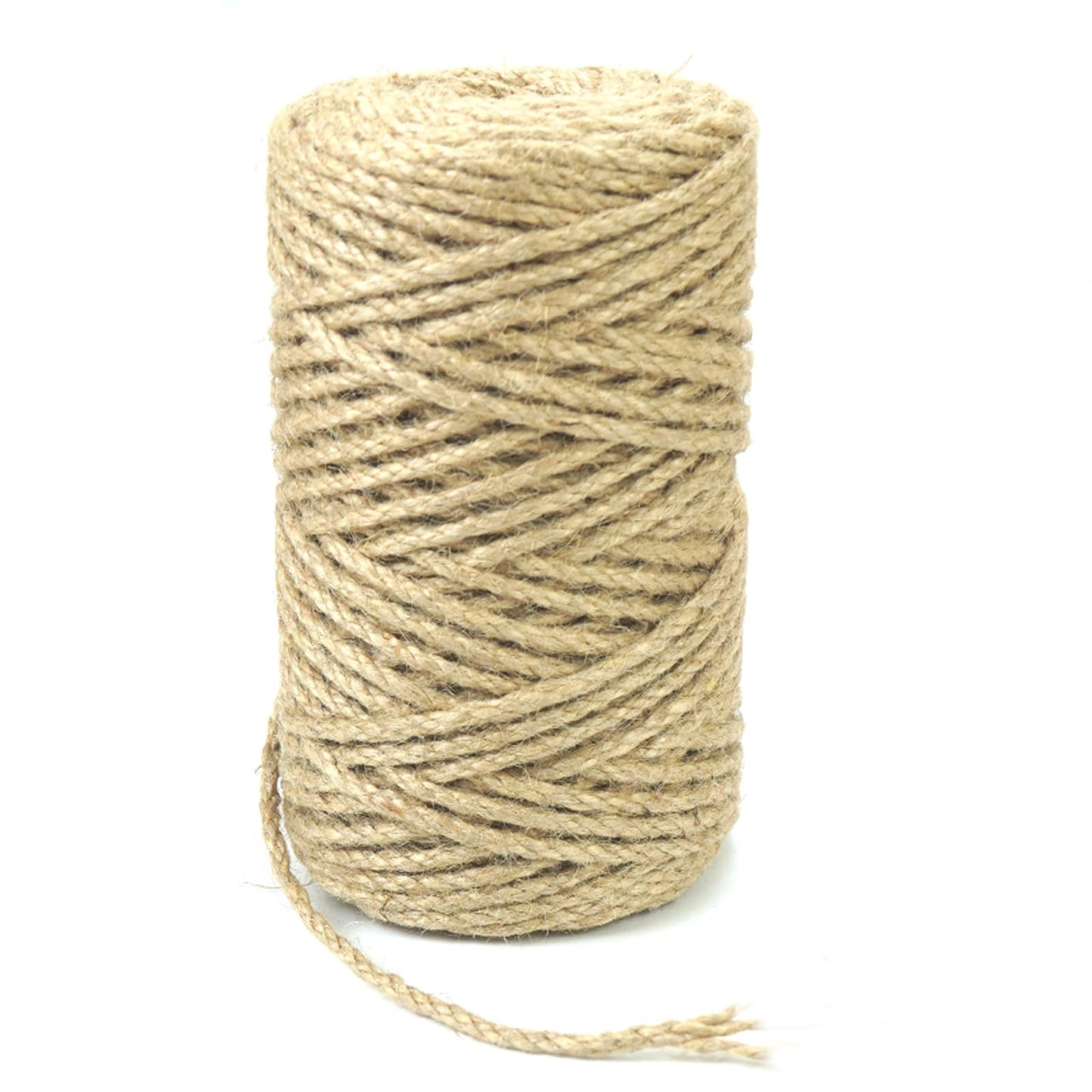 4mm*328 Feet Natural Jute Twine String DIY Home Decor,Medium Thick Jute Twine for Crafting Gift Wrapping Packing Gardening Crochet Knitting Macrame Decor,6-Strand Twisted Brown Rope for Cat Tree