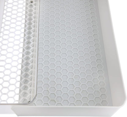 Spectrum Diversified Hexa Expandable Divided Drawer Organizer Tray for Kitchen Cutlery, 13 x 16, Clear