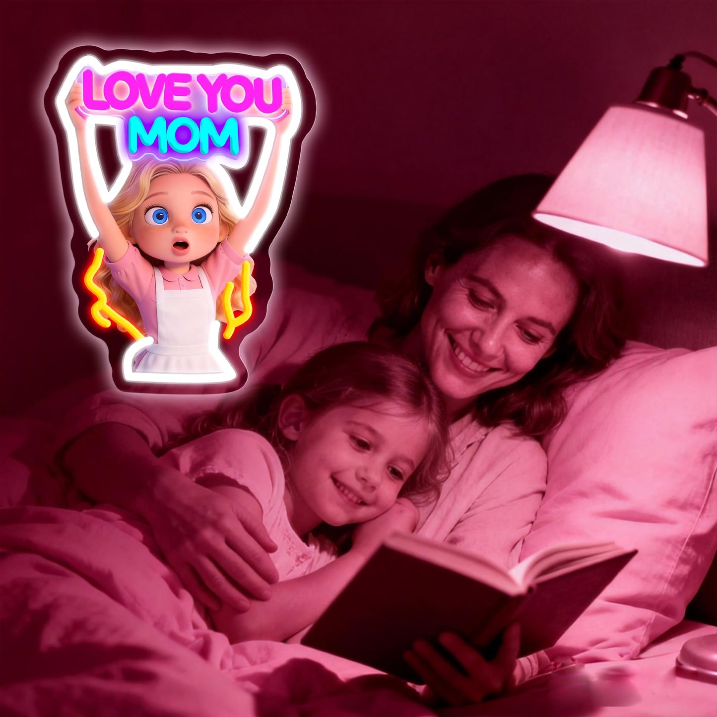 Gifts for Mom Birthday Neon Sign Mothers Day Decorations I Love You Mom Birthday Gifts from Daughter Moms Birthday Gift Ideas Mothers Day Gifts