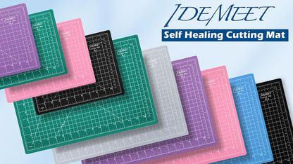 Density-upgraded 18"x12" Self Healing Cutting Mat, Idemeet Rotary Sewing Mat for Crafts, 5-Ply Blade Table Protector Cut Board for Fabric Leather Cutting Quilting Modeling Hobby Project, A3, Pink