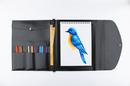 Sketchbook Cover, Artist Sketch Pad Cover for 9"x12" Sketchbook, Drawing Book and Pencil Case Artist Gifts
