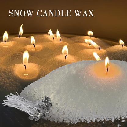 10 lb Pearl Wax Sand DIY Set with 100 Wicks, Reusable, Continuous Burning, Unscented Candle Powder, Designed for Handmade Candles, Wedding Celebrations and Party Decorations