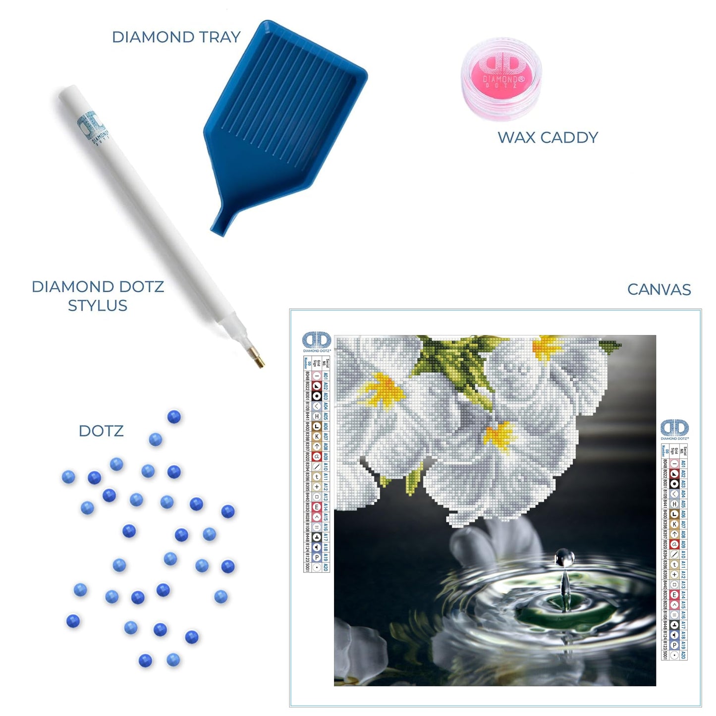 DIAMOND DOTZ Water Droplet Diamond Painting Kits for Adults - Diamond Art Kits a Relaxing Creative Craft Kit with Dotz Gems 14x13