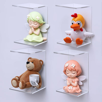 mekueeex 16 Pack Clear Acrylic Display Risers, Display Stand for Figures, Buffets, Dessert, Cupcakes, Candy, Jewelry and Collectibles (4.1" x 3.2" x 2.2" )