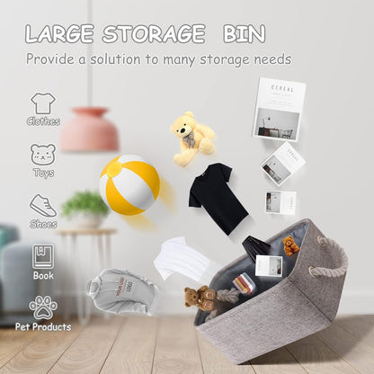 TheWarmHome Large Storage Bins - Fabric Storage Cubes for Organizing Shelves, Closet, Nursery, Laundry