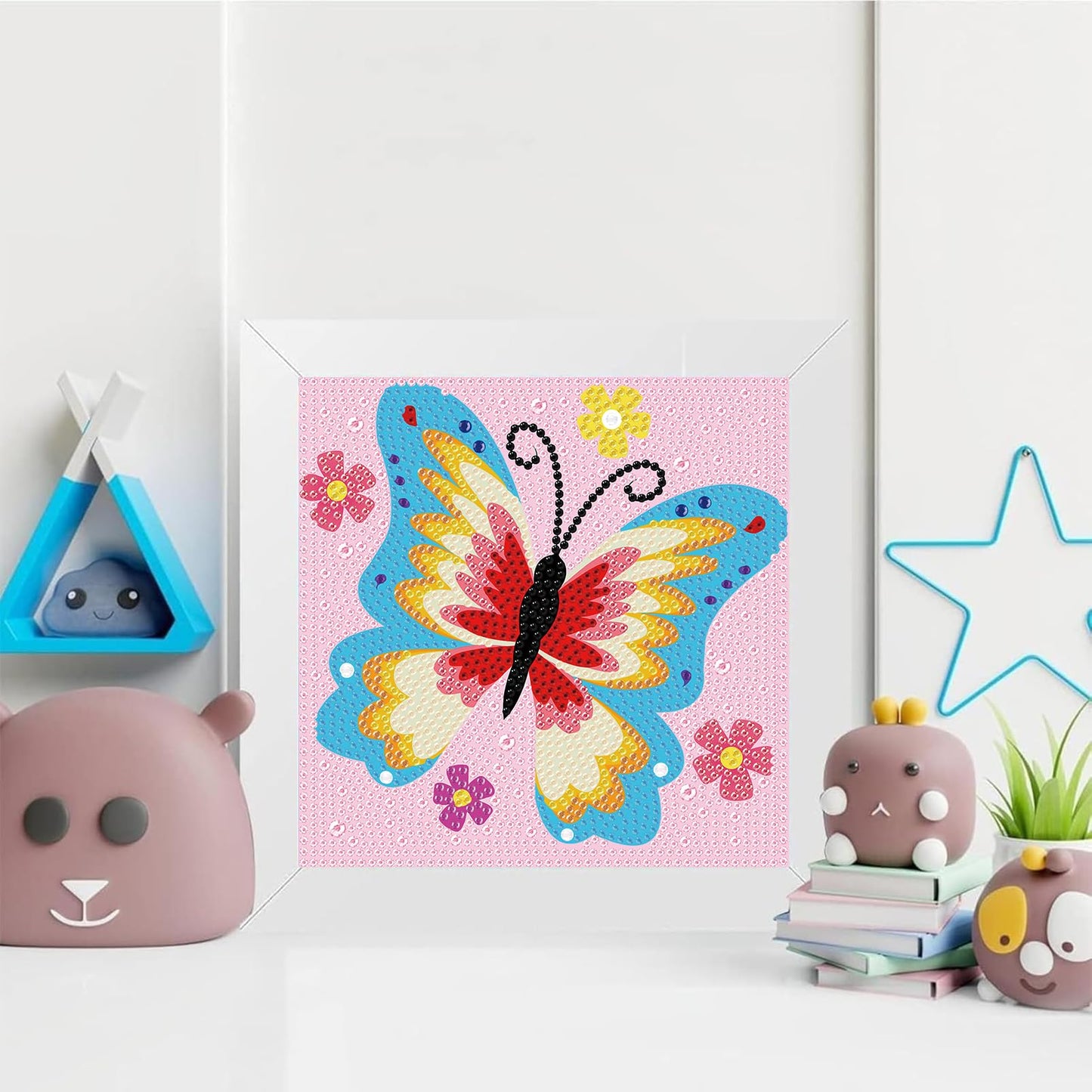 KINPLUB 6 Pack Diamond Art Kits for Kids Beginners, DIY Full Drill Animal 5D Diamond Painting Kits for Kids Ages 6-8-10-12, Gem Art by Number Dots Kits for Boys & Girls for Birthday Gifts(6x6 Inch)
