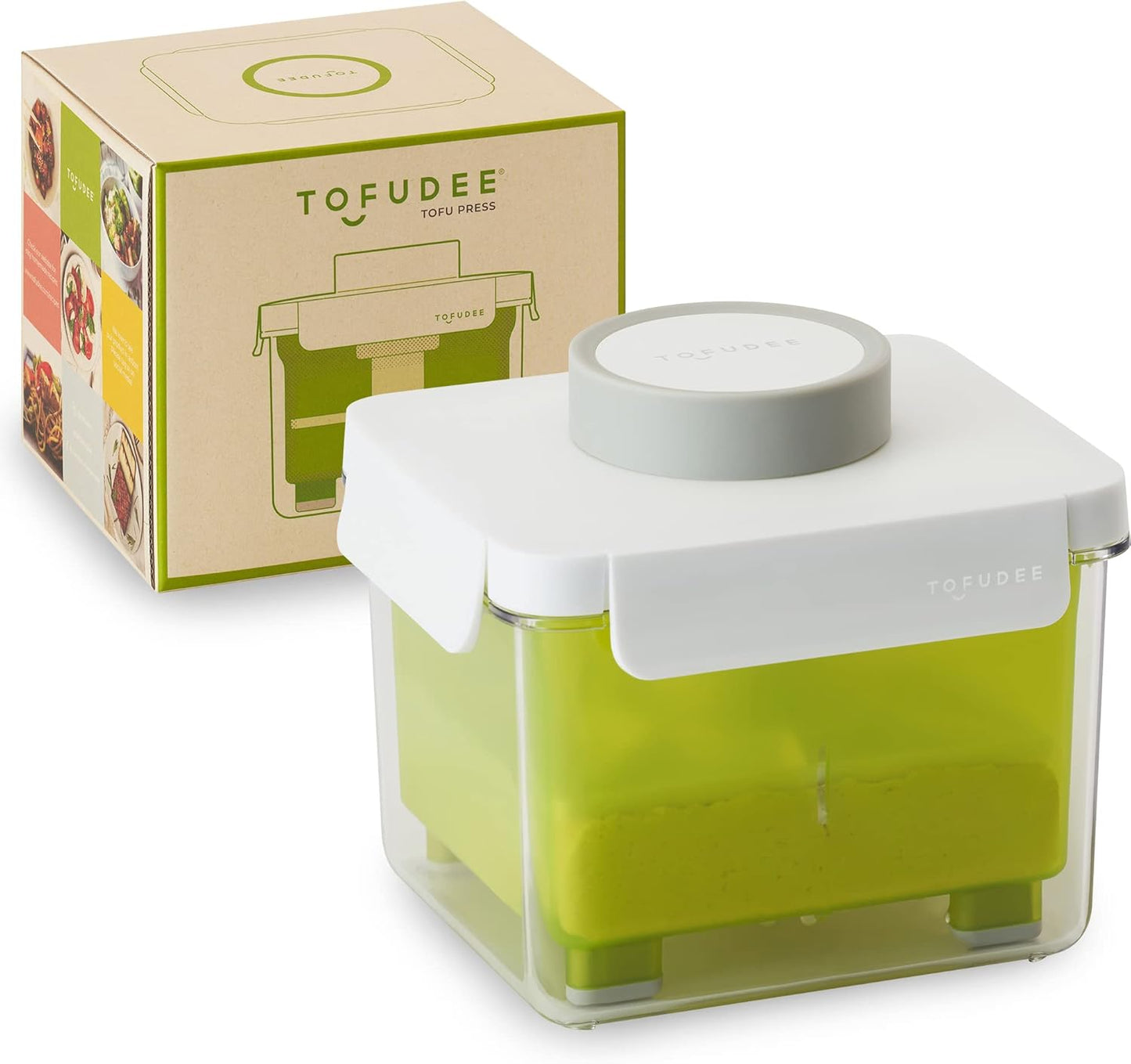 15-20min TOFUDEE Tofu Press for Vegan - Dishwasher Safe & BPA Free Tofu Presser that Swiftly Drains Water from Soft