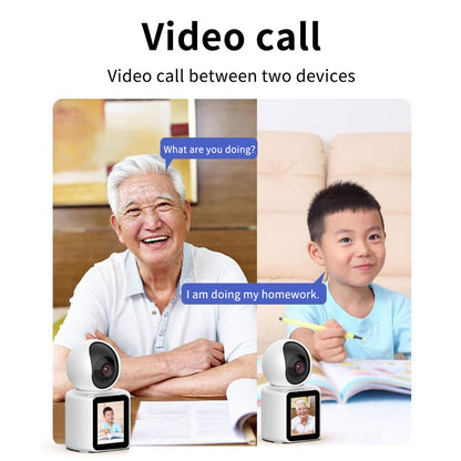 Video Calling Camera with 2.8 inch HD Screen Voice Assistant, 1080P Indoor Home Security Camera, Indoor Home Pet/Nanny/Baby/Elder/Dog Camera with Phone App