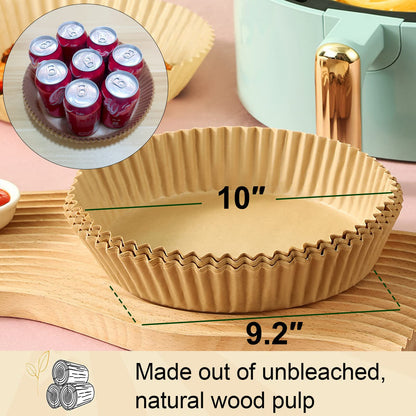 Air Fryer Liners Disposable 9 Inch, 9 inch Air Fryer Liners 125 Pcs Large Square Air Fryer Paper Liners for 5QT 6qt 8QT Air Fryer, Non-stick Parchment Paper for Frying, Baking