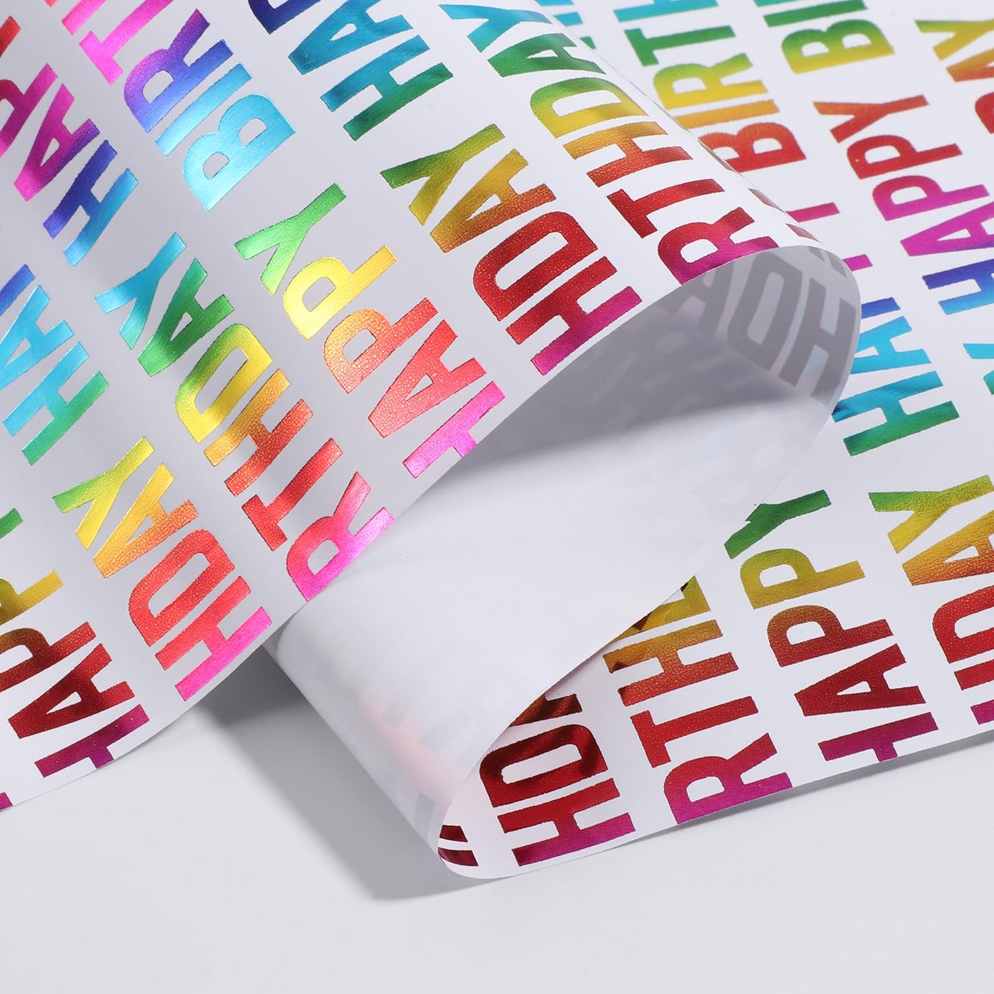 TIADYBOW Birthday Wrapping Paper Set 17" With Curling Ribbon,Gift Bows,Gift Tags Recyclable Gift Wrapping Birthday Baby Shower Handmade(16.5feet)