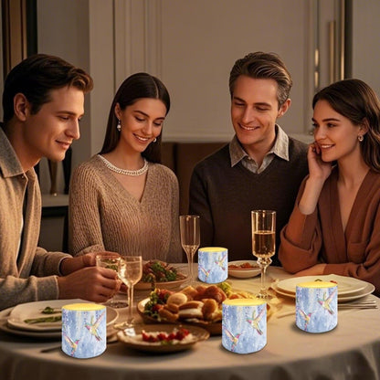 Cozeyat Hummingbird LED Candles Set of 4 Battery Powered Flameless with Remote Timer Flickering Flame Waterproof for Home Patio Garden Decor