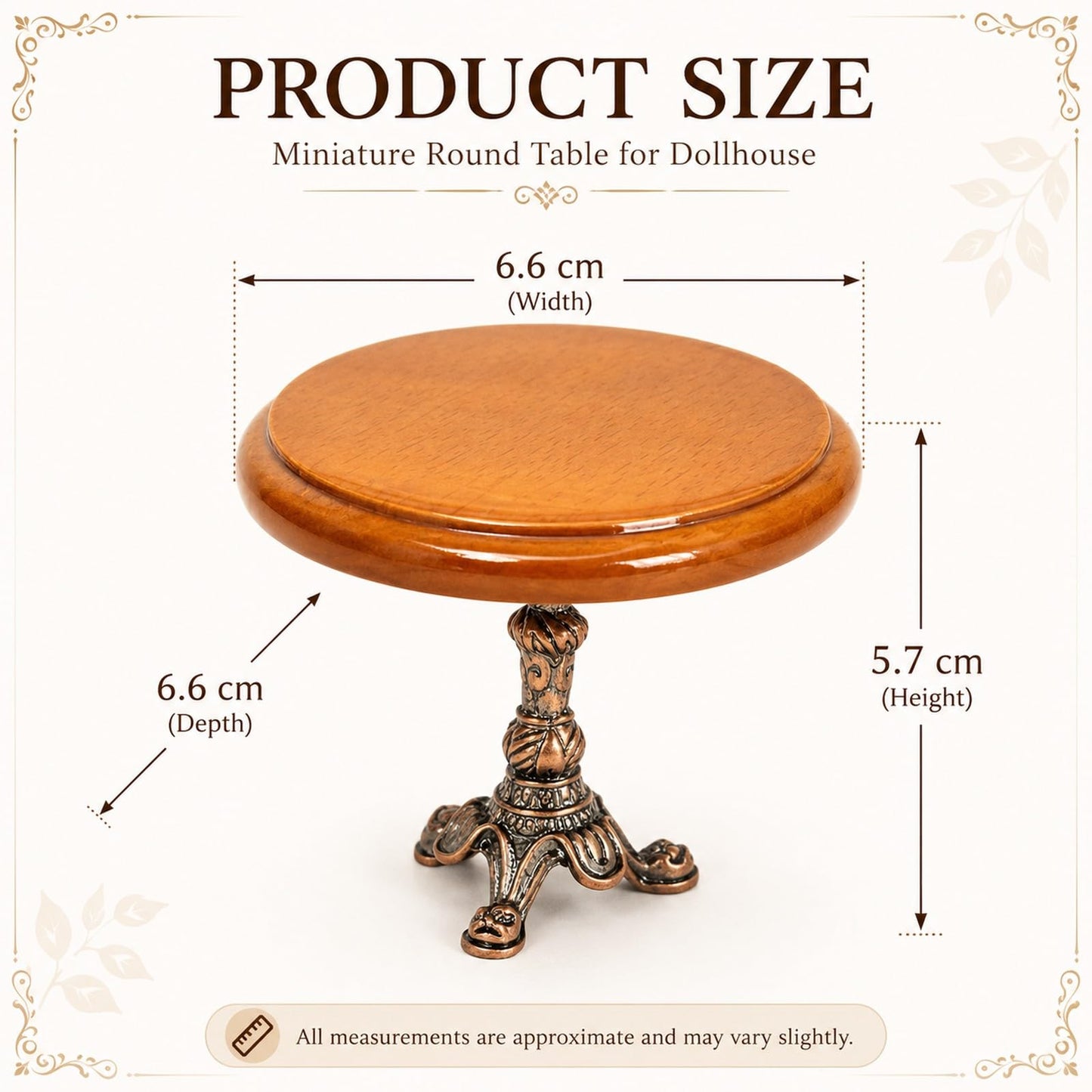 LUOZZY Miniature Wooden Round Table Model for 1:12 Dollhouse Accesories Miniature Side Table Dollhouse Furniture Decoration