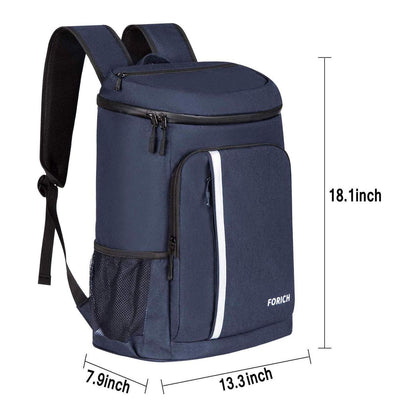 FORICH Backpack Cooler Leakproof Insulated Waterproof Backpack Cooler Bag, Lightweight Soft Beach Cooler Backpack for Men Women to Work Picnics Camping Hiking, 30 Cans(Blue)