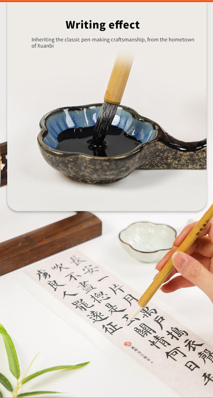 Flmouce Chinese Calligraphy Brush Set for Writing, Drawing, Ink Brushes, Japanese Kanji Sumi Brush Pen (JianSeries 3pcs)