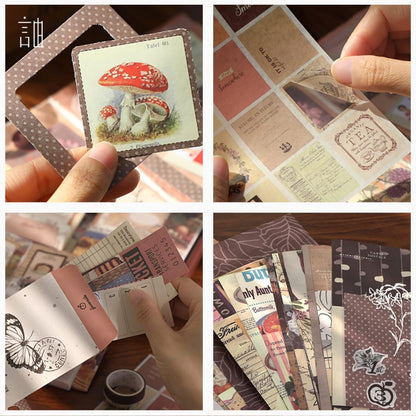 VIBE VISTA Vintage Aesthetic Scrapbook Kit, 346 Pcs, A6 Grid Notebook, Washi, Envelopes, Scrapbook Papers, Folding Labels, Background Papers, Photo Frames, Calendar Stickers, Stickers (Vintage)