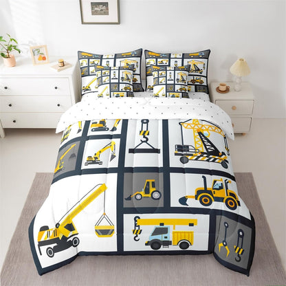 Set 7 Set Set Feelyou Kids Construction Comforter Full Size Pcs Boys Construction Site Cars Comforter Bed in a Bag