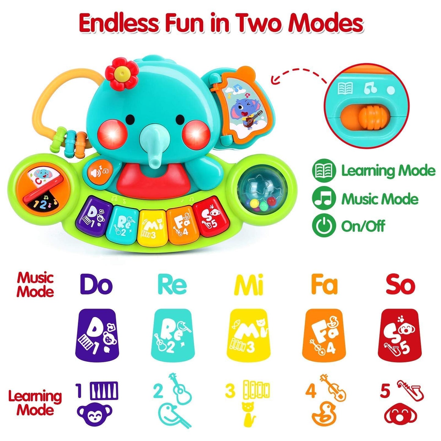 Baby Piano Toy 6 to 12 Months Light Up Music Baby Toys for 0 6 9 12 18 Months Early Learning Educational Piano Keyboard Infant Babies Girl Toy 1 Year Old Boy Girls Gift