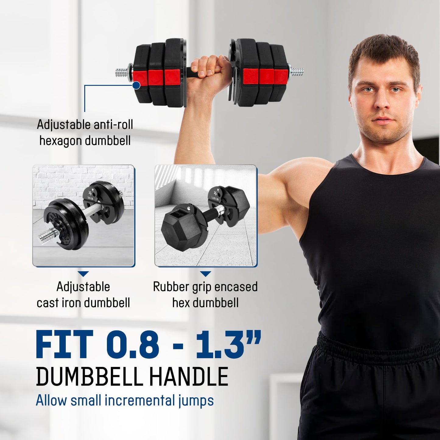 Yes4All Fractional Weight Plates Set, Available In Steel And Rubber, Set of 2/4/6 Plates in 1.25LB, 2.5LB, or 5LB Sizes, Micro Change Plates for Dumbbell and Olympic Barbell Weightlifting