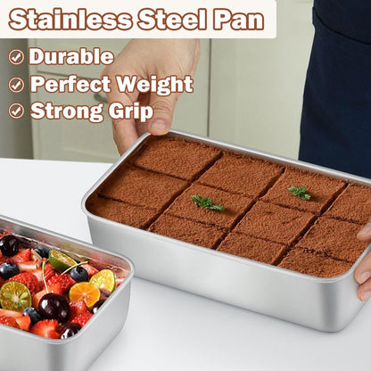 LIANYU 16 Pack 9x5 Inch Loaf Pans for Bread Baking, Stainless Steel Bread Baking Pans, Small Loaf Tins for Homemade Brownies and Pound Cakes, Dishwasher Safe