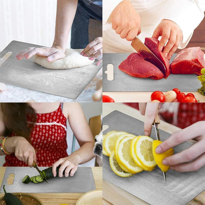 Board,100% 2025 (18"L 12"W) Titanium Cutting Pure Titanium Cutting Boards for Kitchen, New Double Sided Food-Grade