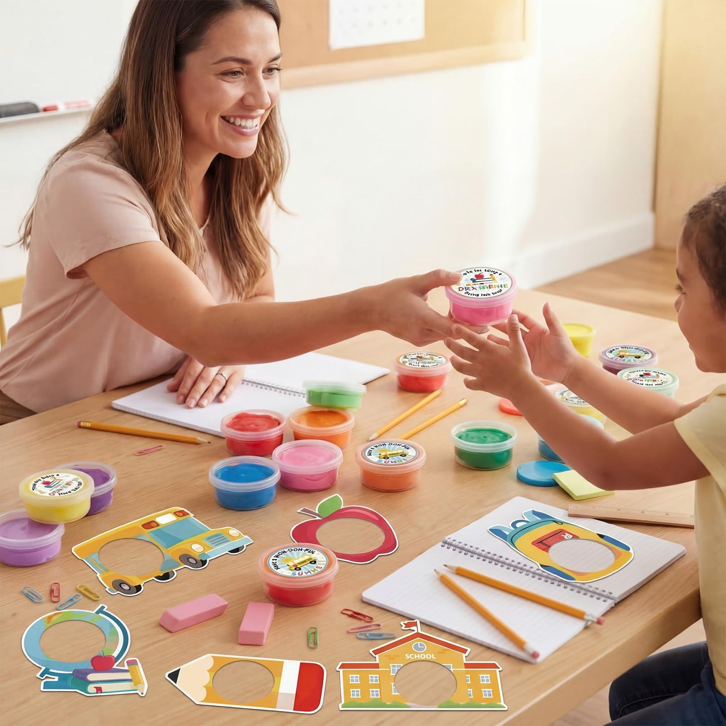 Watersay 32 Pack End of School Year Student Gifts Bullk from Teacher Air Dry Modeling Clay for Kids Last Day of School Cards Summer Graduation Gifts Preschool Kindergarten Classroom Prizes