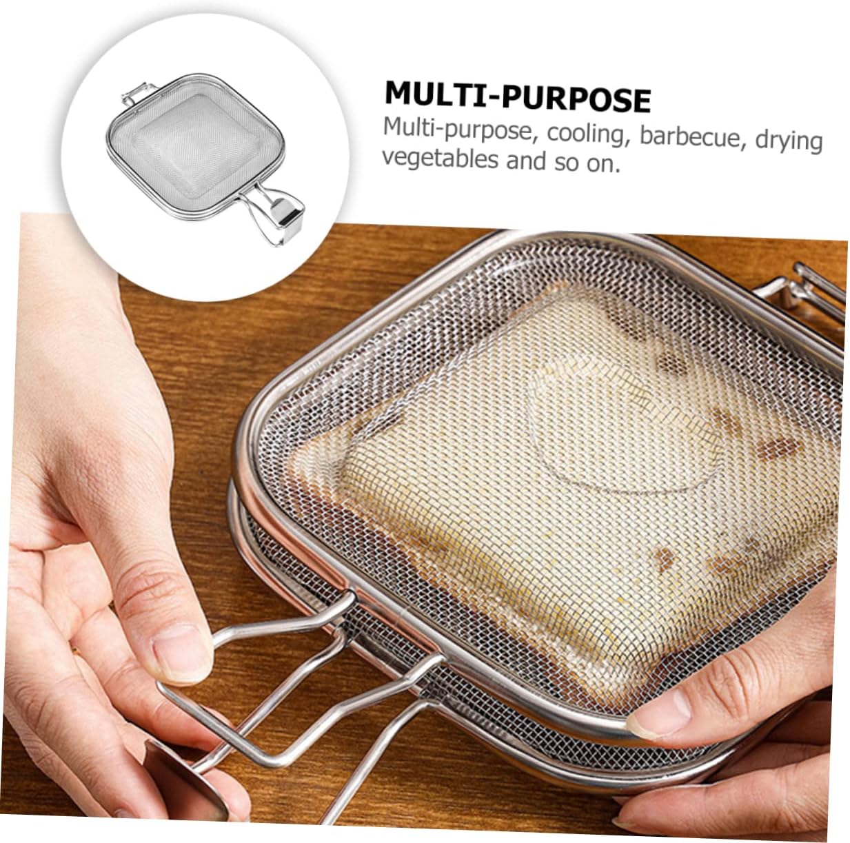SUPVOX Sandwich Grill Folding Tray - Microwave Toaster Sandwich Maker for Bread Slice Grill Oven