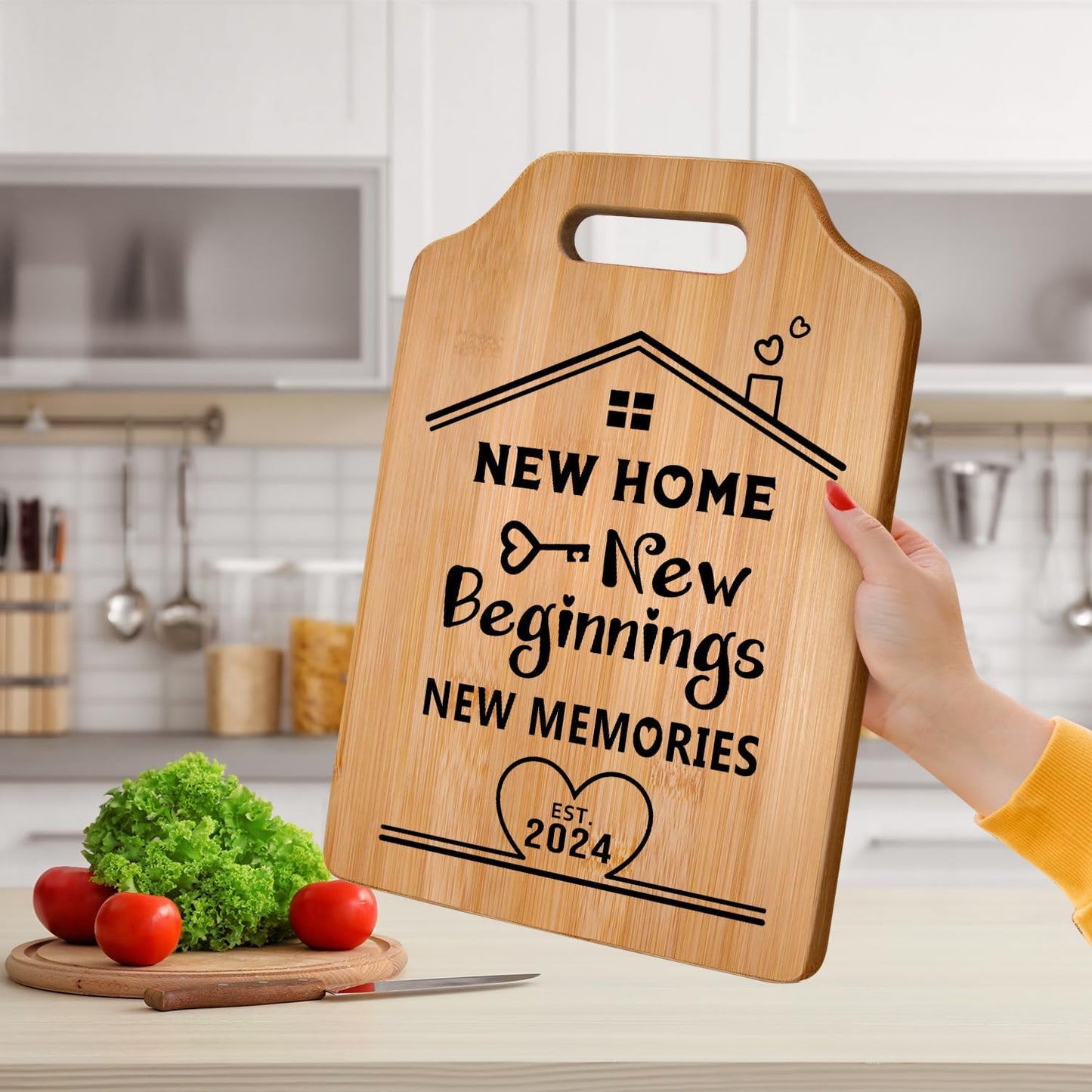 Unique Home Sweet Home Cutting Board - Housewarming Gifts for New Home 2024, Best Gifts for Friends, Neighbor
