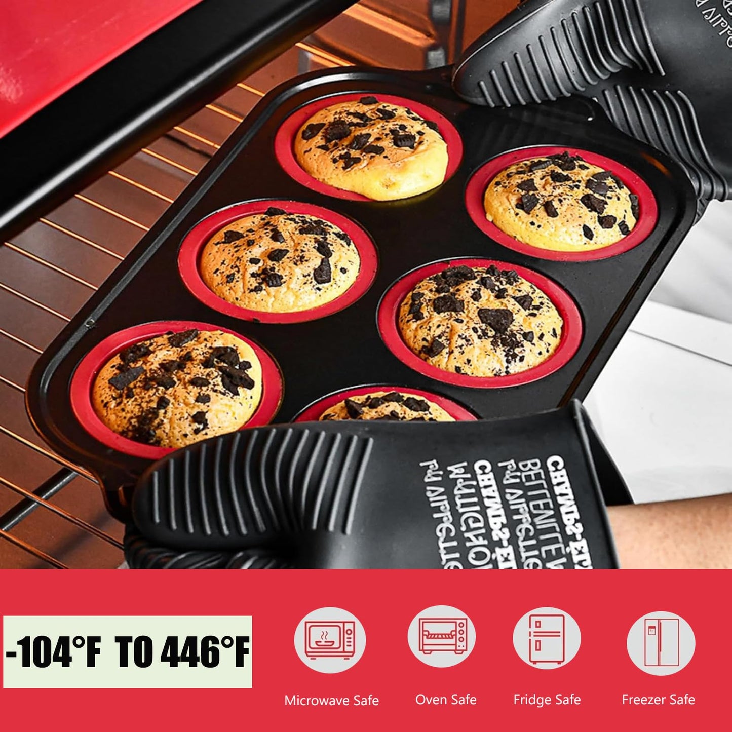 YiYeraio Silicone Muffin Pan, 6 Cups Muffin Pans for Baking with Metal Frame, Cupcake Pan, Egg Bite Molds, Muffin Tin Tray Easy to Pop Nonstick Non Toxic Bakeware for Oven