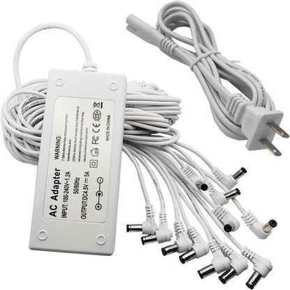 HUZUM 4.5V Power Adapter - 12 Output Jacks for Lemax Lighted Christmas Miniature Decor