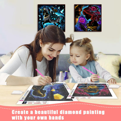 KEYRANKE 12 Pack Princess Diamond Painting Kits for Adults 5D DIY Diamond Art Kit Paint with Round Full Drill Diamonds for Beginners Gem Paintings Art for Home Wall Decor Gifts (12X12 Inch)