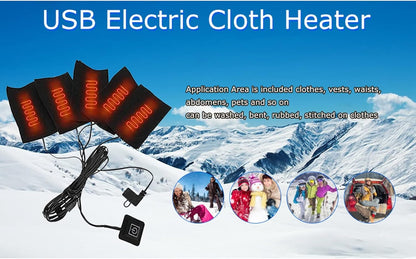Portable USB Heater, Convenient Washed and Folded Electric Fabric Heater, Heating Pad for Indoor Outdoor Use