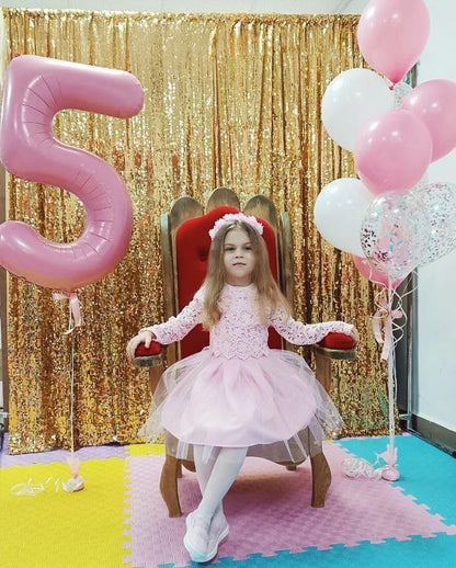 Pearlescent Pink Number 3 Balloon - 40 Inch for 3rd Birthday Celebration | Perfect for Girls and Boys