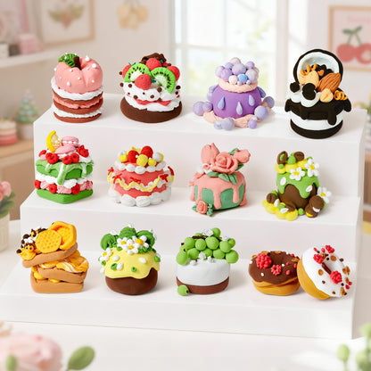 Air Dry Clay for Kids Modeling Clay Kit, 12 Box Model Magic Arts and Crafts for Kids with Tools & Tutorial, Non-Sticky, 4-12+ Years Girls Christmas Birthday Gift, Dessert Party Favors Classroom Prize