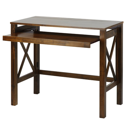 Montego Folding Desk with Pull-Out-Warm Brown