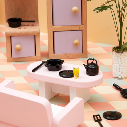 Sumind 20 Pcs Dollhouse Miniature Cooking Set Pots and Pans 1/12 Scale Miniature Metal Stovetop Cookware for Mini Kitchen, Dollhouse Decoration Accessories for Party Supplies