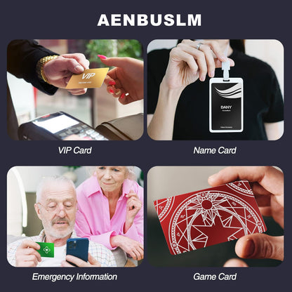 AENBUSLM Laser Engraving Blanks, 200pcs Black Aluminum Alloy Sheets for CNC Engraving, Laser Crafting, Multipurpose Metal Business Cards. DIY Gift Cards, 85 x 55x 0.2mm Thickness (Colorful-200pcs)