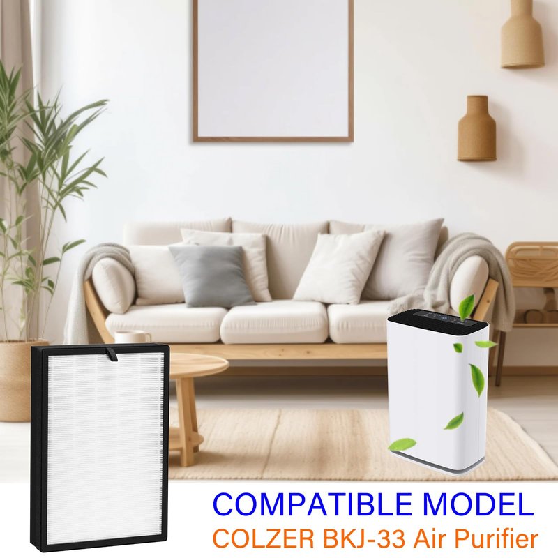 BKJ-33 Replacement Filter for COLZER BKJ-33 Air Purifier, 3 in 1, H13 True HEPA with High efficiency Activated Carbon and Pre-Filter