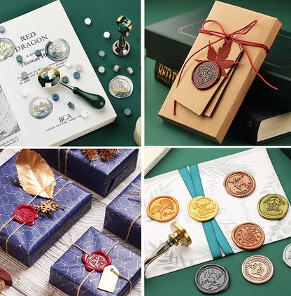 YOSENLING Fancy Letter W Wax Seal Stamp Set, European Style Kit Gift Box, Vintage Personalized for Letter Cards Invitations