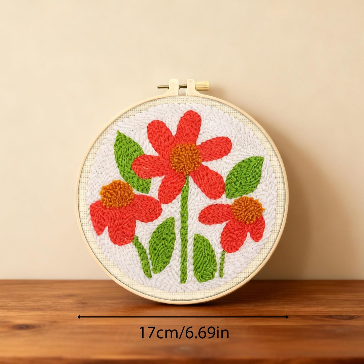 Betoom 2PCS Punch Needle Kits Adults Beginner, DIY Flower Dragonfly Punch Needle Kits for Adults with Patterns, Tools, Yarns, Hoop
