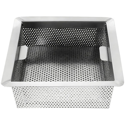 Stainless Steel Floor Drain Strainer, 8.7 x 8.7 x 3.1 in, Large Capacity, Anti-Clog, Kitchen Sink Drain Cover, Easy to Clean, Long-lasting, for Kitchen, Bathroom, Balcony