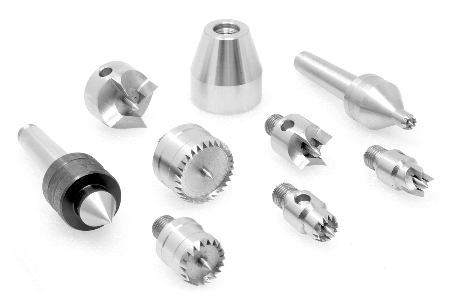 WEN LA0009 9-Piece MT2 Wood Lathe Drive and Live Center Kit with Aluminum Case
