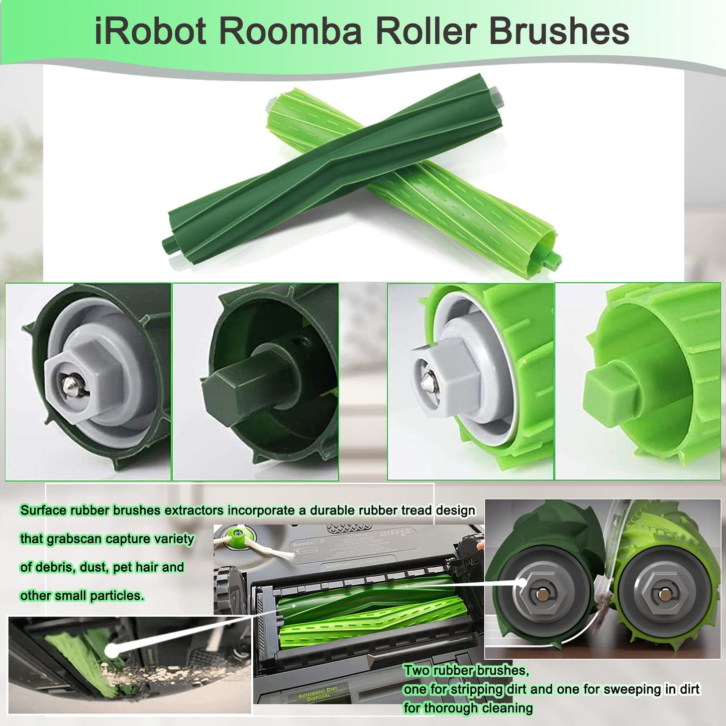 Replacement Parts Compatible for roomba I, E & J Series i1 i1+ i3 i3+ i4 i4+ i5 i5+ i7 i7+ i8+ j5 j5+ j7 j7+ j8 j8+ j9+ E5, E6, E7 Robotic Vacuum Cleaners