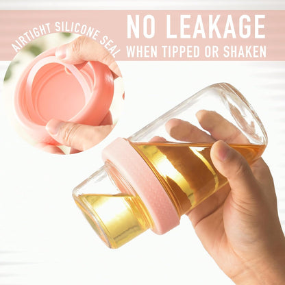 4oz 16 oz 2Pack, Glass Overnight Oats Containers with Lids Yogurt Parfait Cups with Dry and Wet Separation, Breakfast