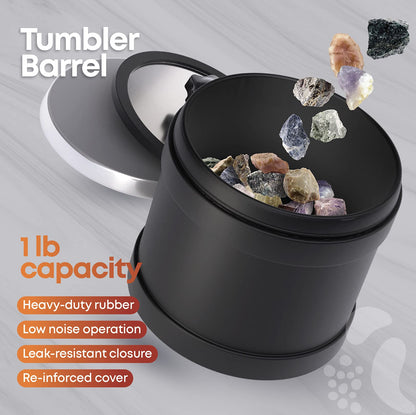 Dan&Darci Advanced Professional Rock Tumbler Kit - with Digital 9-Day Polishing Timer & 3 Speed Settings - Turn Rough Rocks into Beautiful Gems : Great Science & STEM Geology Toy for Kids All Ages