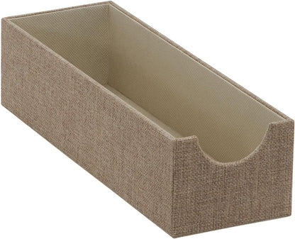 Household Essentials Brown 720-1 Deep Drawer Organizer Box for Storage | 12 in x 4 in x 3.13