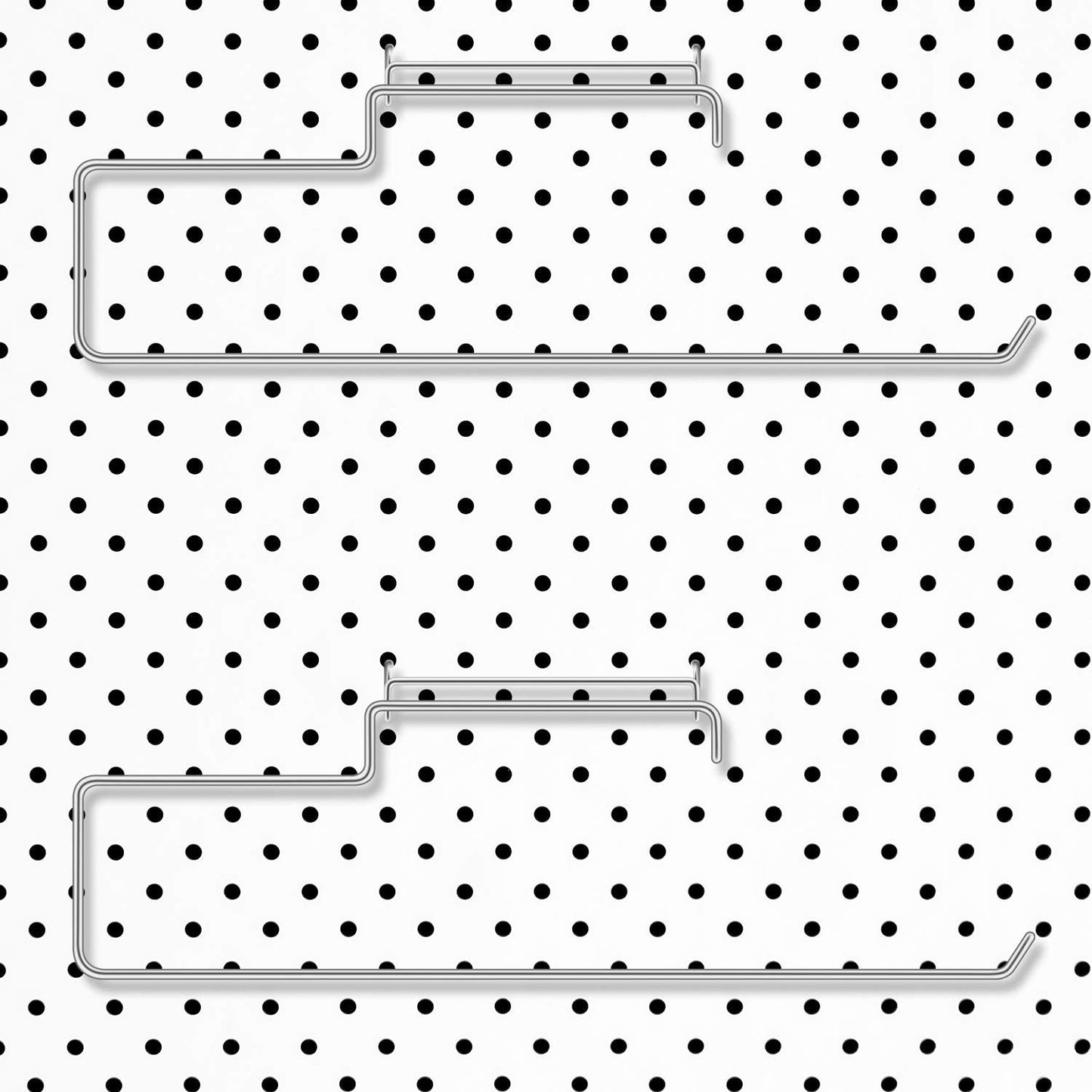 Blulu 4 Packs Pegboard Paper Towel Holder Stainless Steel Pegboard Hooks Organization Accessory for Workshop, Garage, Kitchen, Laundry Room, Bathroom(Silver)
